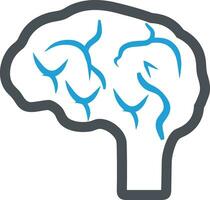 Brain idea symbol icon vector image. Illustration of the creative intelligence think design image