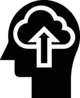 Brain idea symbol icon vector image. Illustration of the creative intelligence think design image