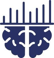 Brain idea symbol icon vector image. Illustration of the creative intelligence think design image