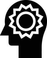Brain idea symbol icon vector image. Illustration of the creative intelligence think design image