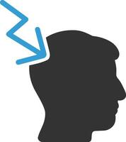 Brain idea symbol icon vector image. Illustration of the creative intelligence think design image