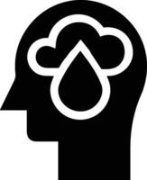 Brain idea symbol icon vector image. Illustration of the creative intelligence think design image