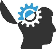 Brain idea symbol icon vector image. Illustration of the creative intelligence think design image