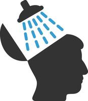 Brain idea symbol icon vector image. Illustration of the creative intelligence think design image