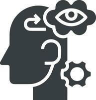 Brain idea symbol icon vector image. Illustration of the creative intelligence think design image. EPS 10