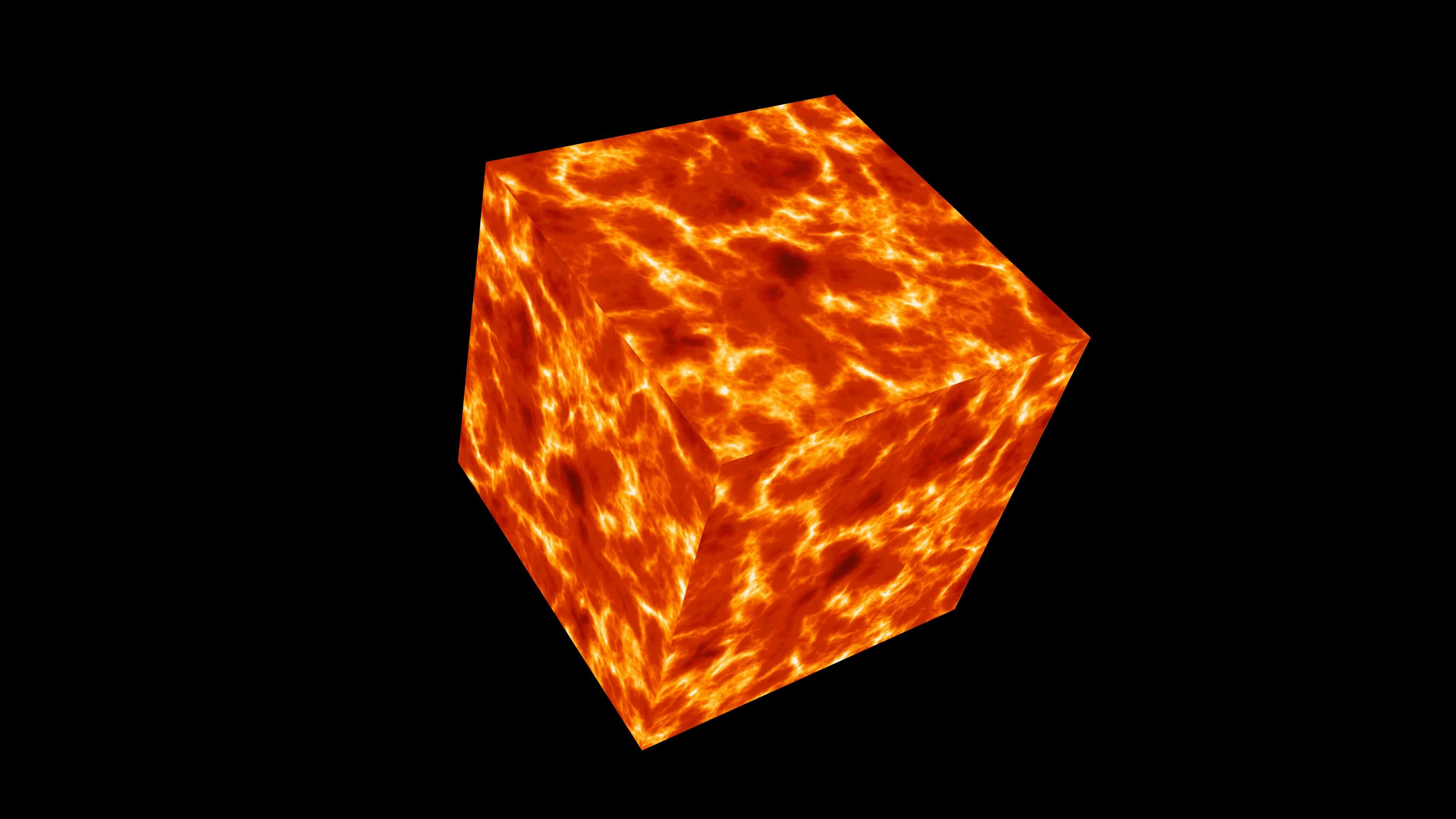 Cube lava effect heat and high temperature texture smooth surface