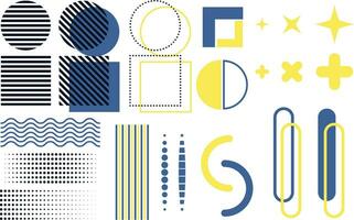 a set of geometric shapes and lines vector