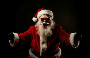 Crazy santa claus. Generate Ai photo