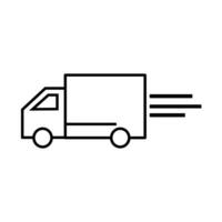 Fast delivery service icon isolated on white background. vector