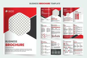 Set of minimalist business brochure template, Brochure creative design. Multipurpose template with cover, back and inside pages. vector