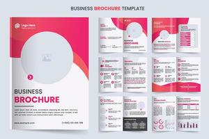 Set of minimalist business brochure template, Brochure creative design. Multipurpose template with cover, back and inside pages. vector