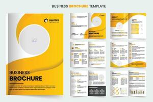 Set of minimalist business brochure template, Brochure creative design. Multipurpose template with cover, back and inside pages. vector