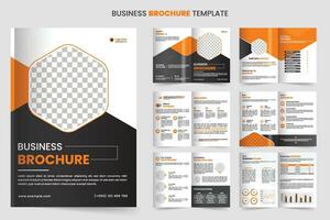 Set of minimalist business brochure template, Brochure creative design. Multipurpose template with cover, back and inside pages. vector