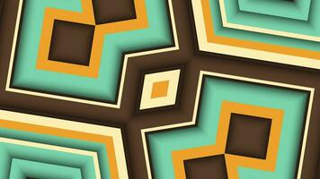 Colorful retro kaleidoscopic geometric abstract background suggestive of a vintage masonic pattern. This ornate background animation is 4K and a seamless loop. video