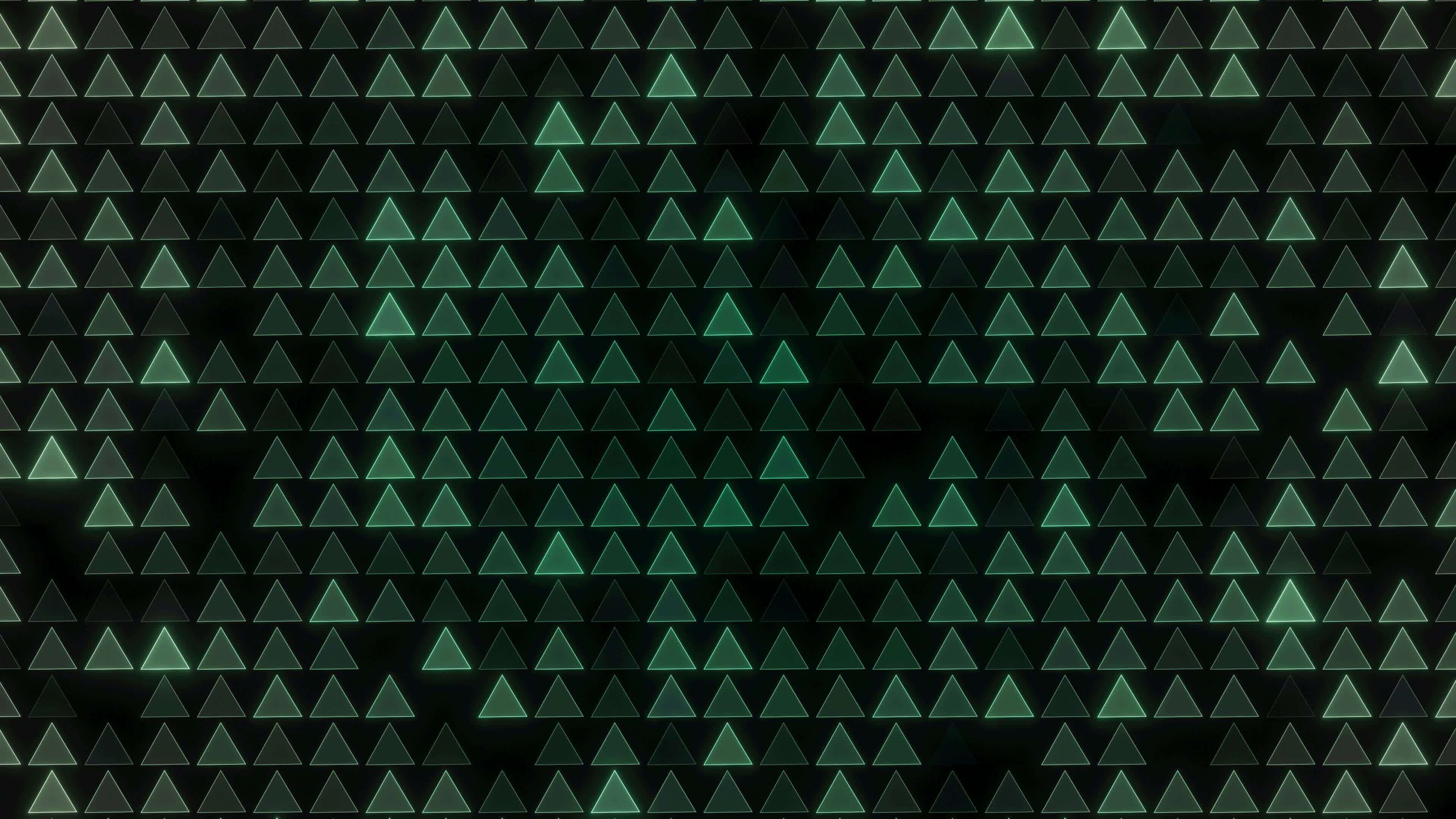Neon Triangle Shape Digital Hud Animation Background. Digital Triangle