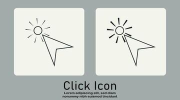 Computer cursor click, arrow pointing click link button vector isolated on a white background.