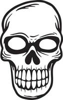 Skull hand drawn illustrations for stickers, logo, tattoo etc vector