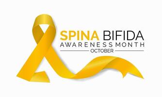 Spina Bifida awareness month is observed every year in October. It is a type of  neuraltube defect NTD. Banner, poster, card, background design. vector