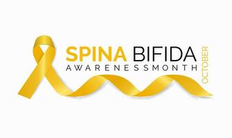 Spina Bifida awareness month is observed every year in October. It is a type of  neuraltube defect NTD. Banner, poster, card, background design. vector