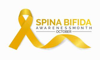 Spina Bifida awareness month is observed every year in October. It is a type of  neuraltube defect NTD. Banner, poster, card, background design. vector