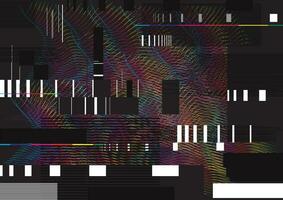 Abstract glitch background illustration. Glitched lines and rectangular shapes. data collapsing. vector