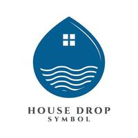 Water Drop House Home Icon Symbol Illustration vector