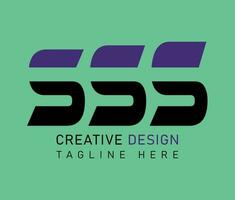 Vector modern geometric simple letter S S S logo design.