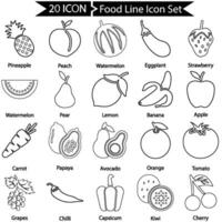 Food Outline Icon Pack vector