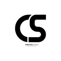 Letter Cs Simple shape creative abstract monogram typography logo design vector
