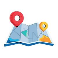 Trendy Location Map vector