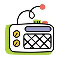 Trendy Radio Set vector