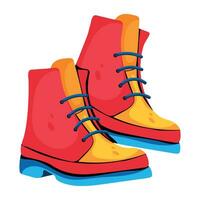 Trendy Winter Shoes vector