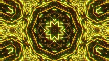 Abstract neon Kaleida background animation, music background, parties and discos show Seamless loop. 4K Seamless loop kaleidoscopic background video