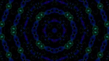 Abstract neon Kaleida background animation, music background, parties and discos show Seamless loop. 4K Seamless loop kaleidoscopic background video