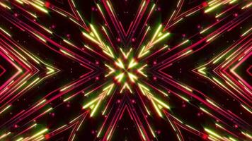 Abstract neon Kaleida background animation, music background, parties and discos show Seamless loop. 4K Seamless loop kaleidoscopic background video