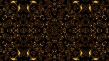 Abstract neon Kaleida background animation, music background, parties and discos show Seamless loop. 4K Seamless loop kaleidoscopic background video