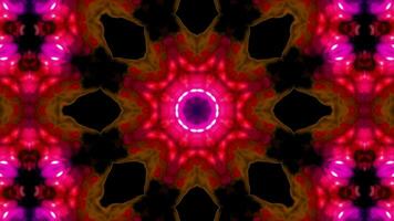 Abstract neon Kaleida background animation, music background, parties and discos show Seamless loop. 4K Seamless loop kaleidoscopic background video