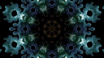 Abstract neon Kaleida background animation, music background, parties and discos show Seamless loop. 4K Seamless loop kaleidoscopic background video