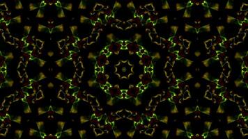Abstract neon Kaleida background animation, music background, parties and discos show Seamless loop. 4K Seamless loop kaleidoscopic background video