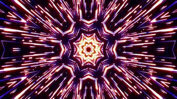 Abstract neon Kaleida background animation, music background, parties and discos show Seamless loop. 4K Seamless loop kaleidoscopic background video