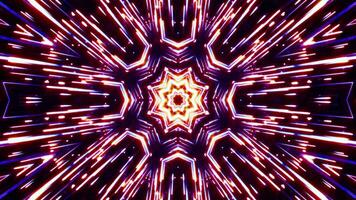 Abstract neon Kaleida background animation, music background, parties and discos show Seamless loop. 4K Seamless loop kaleidoscopic background video