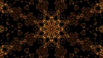 Abstract neon Kaleida background animation, music background, parties and discos show Seamless loop. 4K Seamless loop kaleidoscopic background video