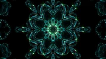 Abstract neon Kaleida background animation, music background, parties and discos show Seamless loop. 4K Seamless loop kaleidoscopic background video