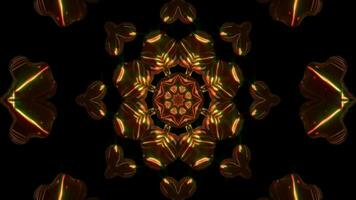 Abstract neon Kaleida background animation, music background, parties and discos show Seamless loop. 4K Seamless loop kaleidoscopic background video