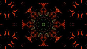 Abstract neon Kaleida background animation, music background, parties and discos show Seamless loop. 4K Seamless loop kaleidoscopic background video