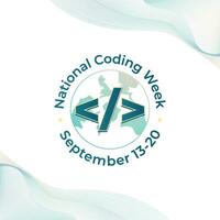 national coding week design template good for celebration. coding symbol vector illustration. flat design. vector eps 10.