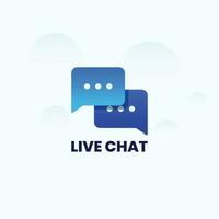 Dynamic Live Chat Interaction Illustration vector