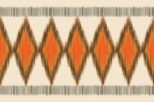 étnico ikat tela modelo geométrico estilo.africano ikat bordado étnico oriental modelo marrón crema antecedentes. resumen,vector,ilustración.textura,ropa,marco,decoración,alfombra,motivo. vector