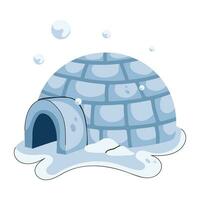 Trendy Winter Igloo vector