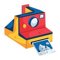 Trendy Instant Camera vector